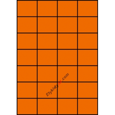 Etykiety A4 kolorowe 52,5x42,4 – pomarańczowe