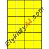 Etykiety A4 kolorowe 52,5x49,5 – żółte