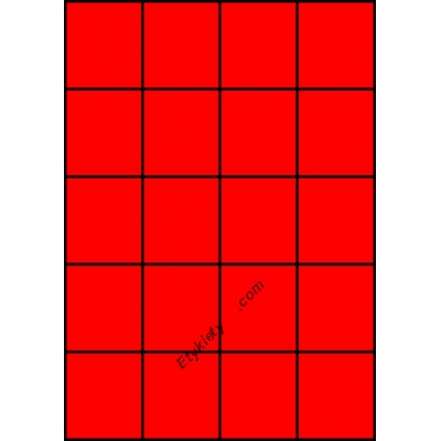 Etykiety A4 kolorowe 52,5x59,4 – czerwone