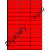 Etykiety A4 kolorowe 70x24,75 – czerwone