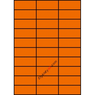 Etykiety A4 kolorowe 70x29,7 – pomarańczowe