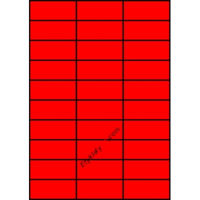 Etykiety A4 kolorowe 70x29,7 – czerwone