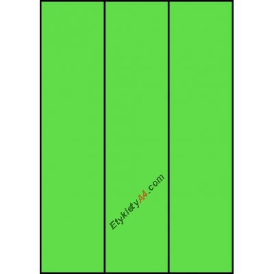 Etykiety A4 kolorowe 70x297 – zielone