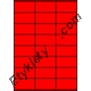 Etykiety A4 kolorowe 70x36 – czerwone