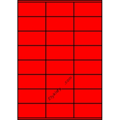 Etykiety A4 kolorowe 70x36 – czerwone