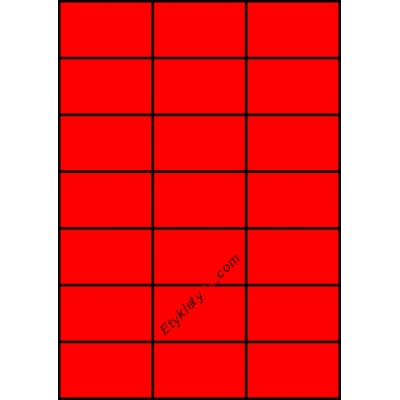 Etykiety A4 kolorowe 70x42,42 – czerwone