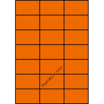 Etykiety A4 kolorowe 70x42,42 – pomarańczowe