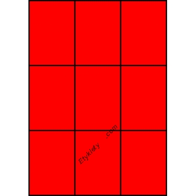 Etykiety A4 kolorowe 70x99 – czerwone